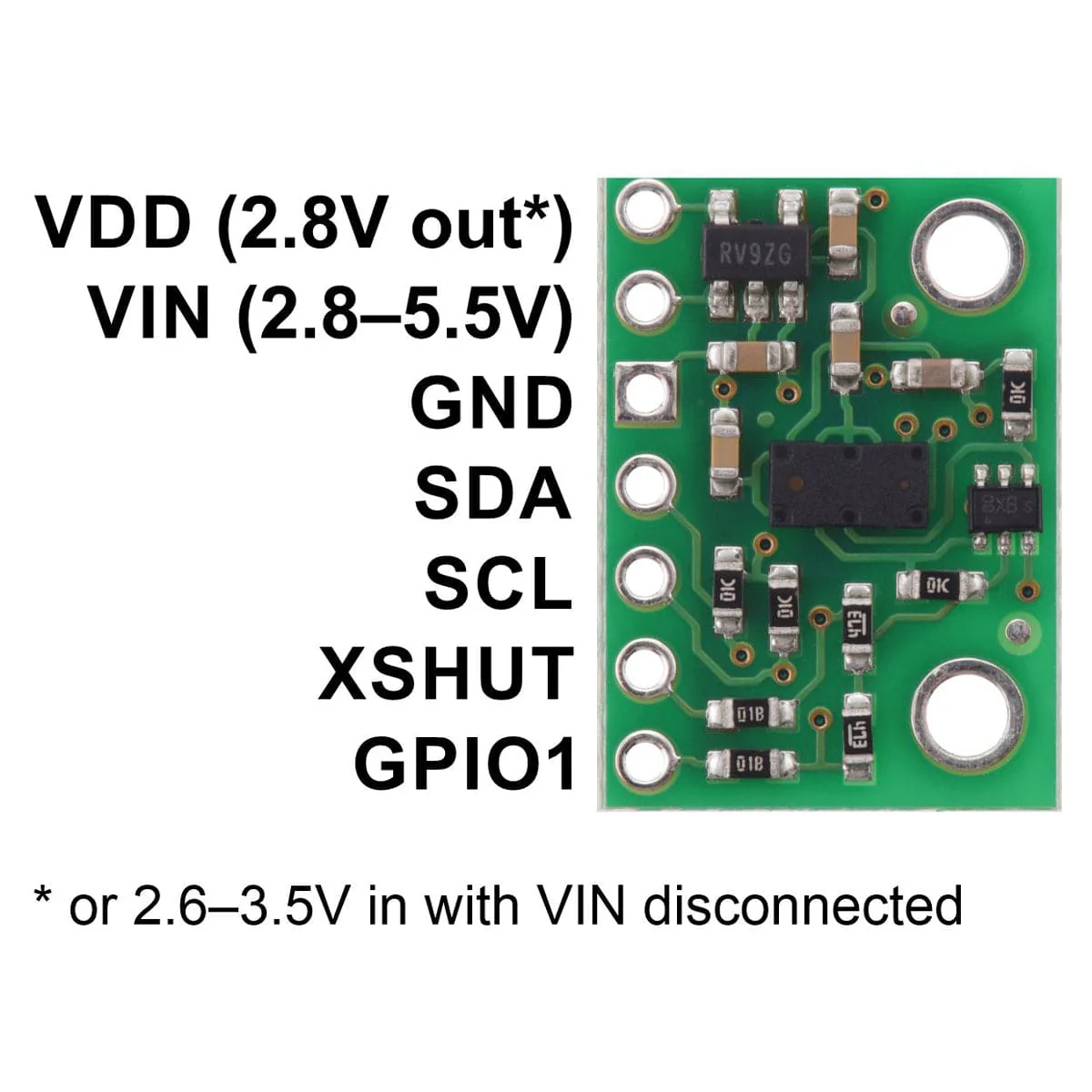 Pololu VL53L4CD Time-of-Flight Distance Sensor Carrier with Voltage Regulator (120cm Max) - Image 4