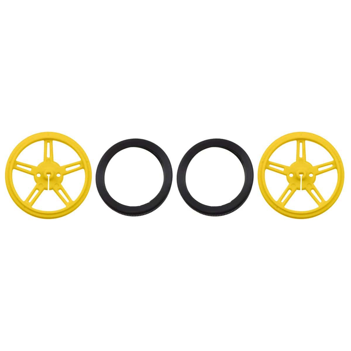 Pololu Wheel 60×8mm Pair - Yellow - Image 3