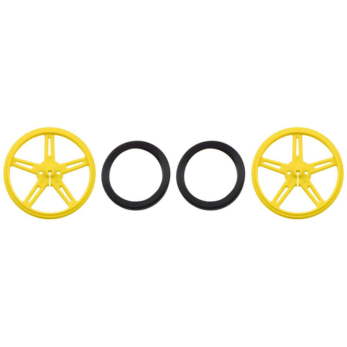 Pololu Wheel 70x8mm Pair - Yellow - Image 3