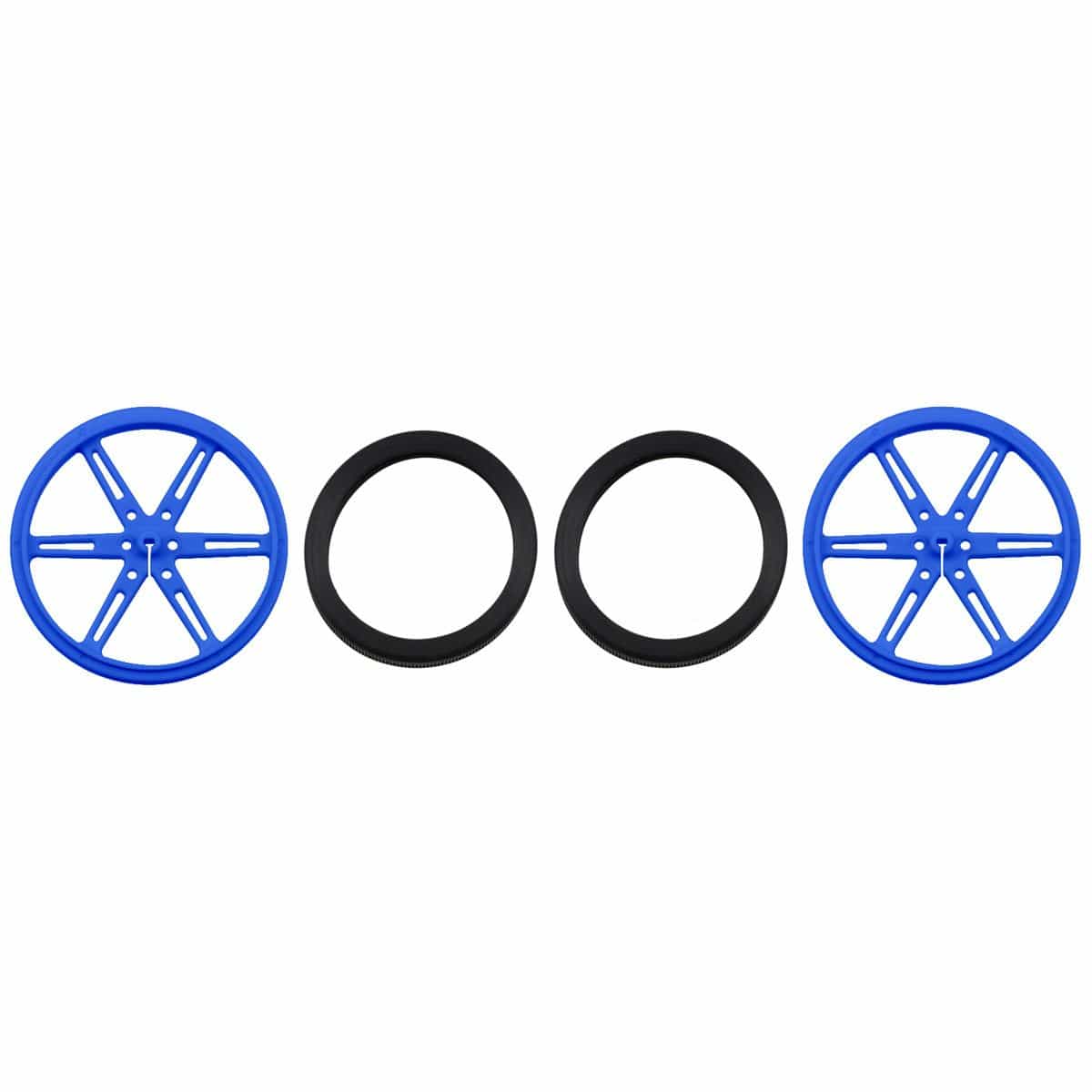 Pololu Wheel 80x10mm Pair - Blue - Image 2