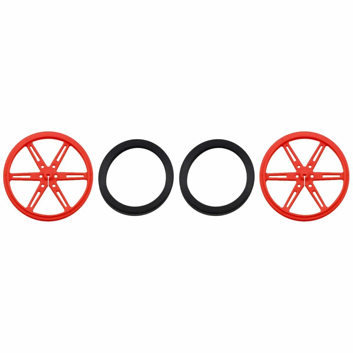 Pololu Wheel 80x10mm Pair - Red - Image 2