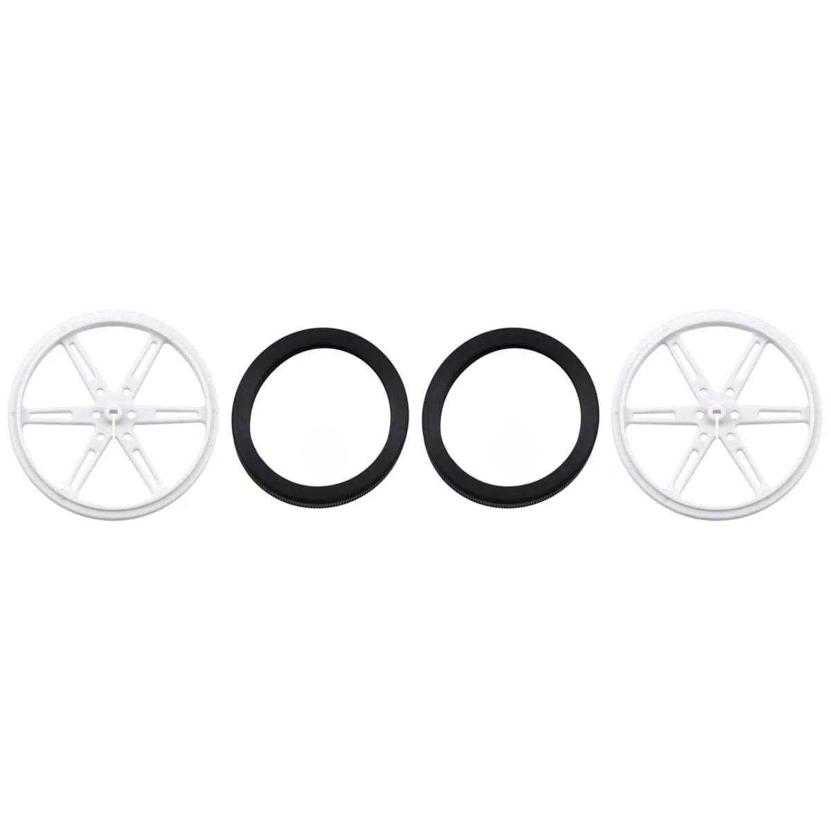 Pololu Wheel 80x10mm Pair - White [Discontinued] - Image 2