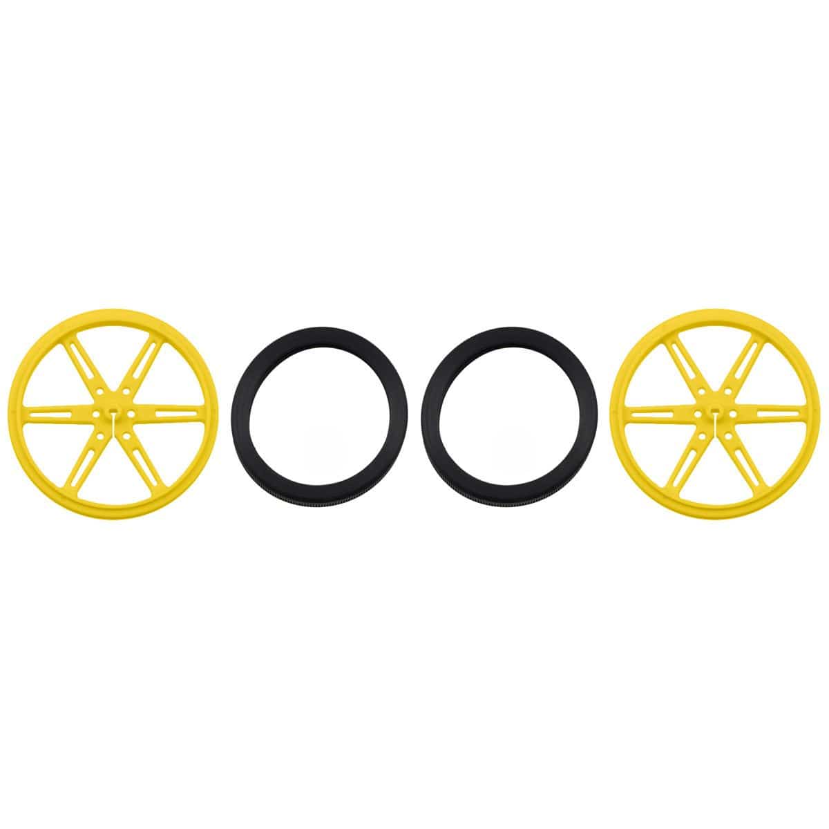 Pololu Wheel 80x10mm Pair - Yellow - Image 2