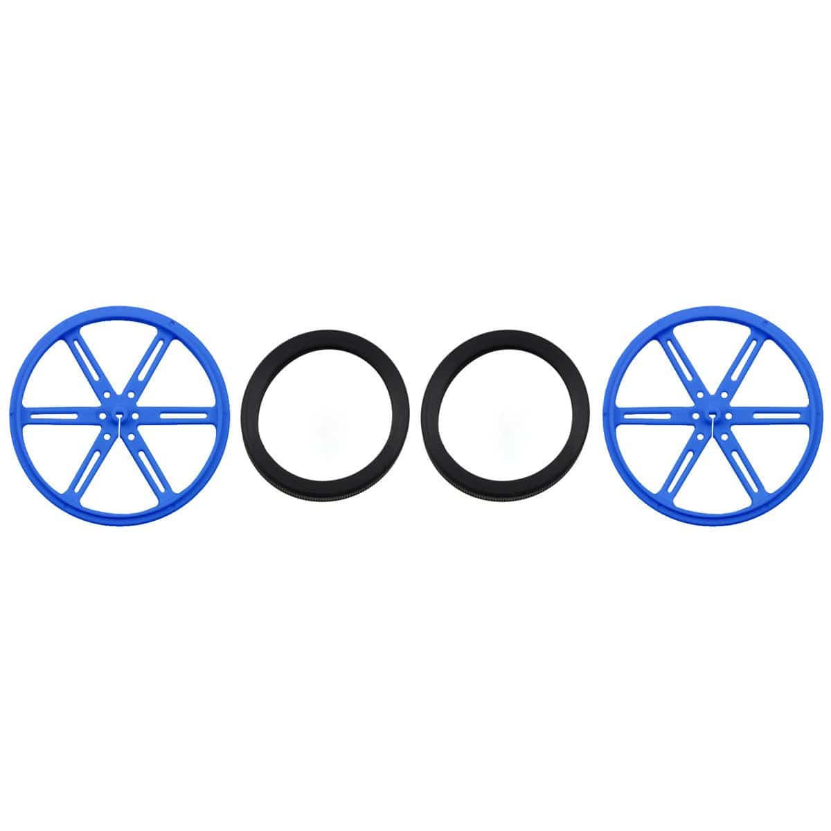 Pololu Wheel 90x10mm Pair - Blue - Image 2