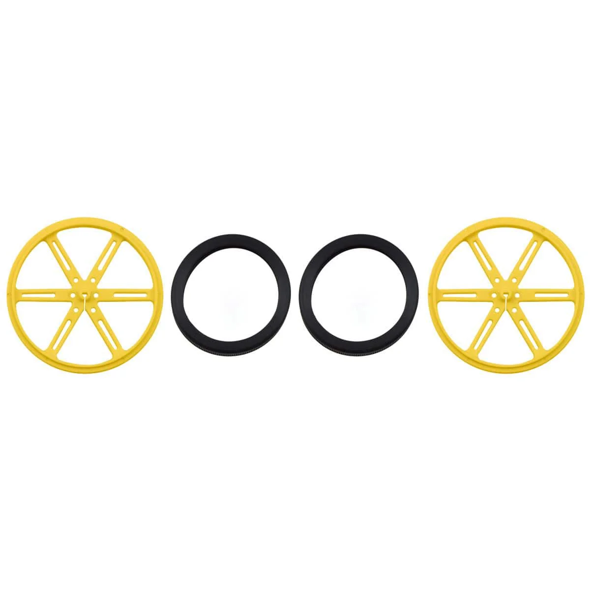 Pololu Wheel 90X10mm Pair - Yellow - Image 2