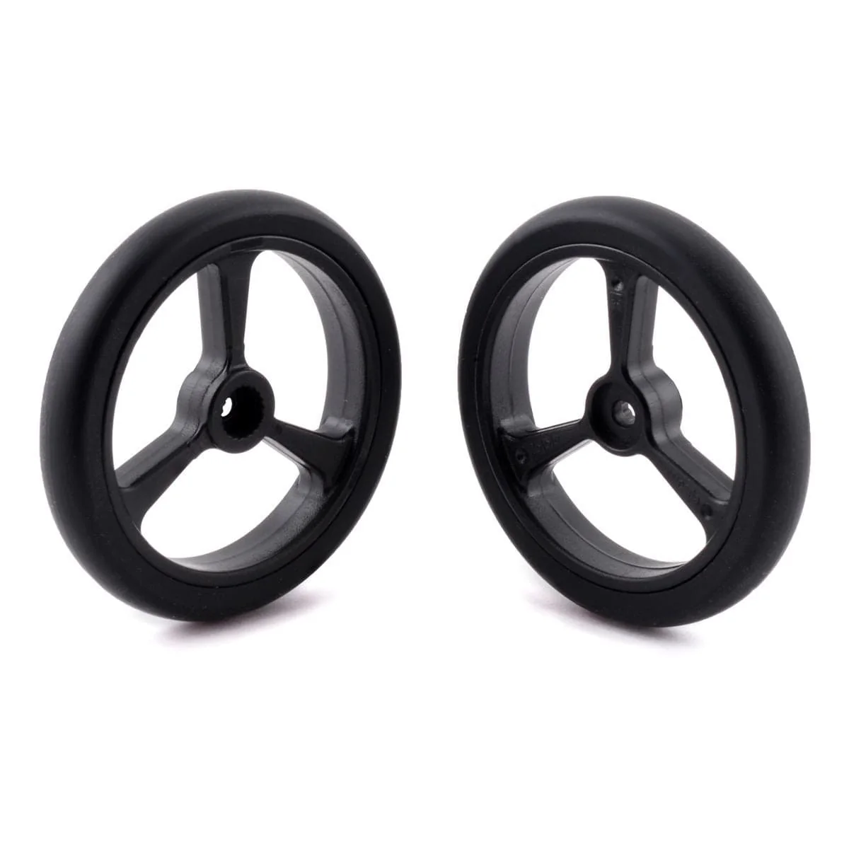 Pololu Wheel for Micro Servo Splines (21T, 4.8mm) - 40×7mm, Black, 2-Pack