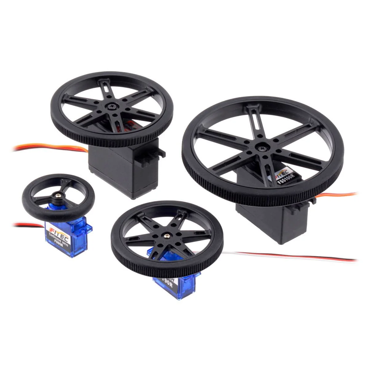 Pololu Wheel for Micro Servo Splines (21T, 4.8mm) - 40×7mm, Red, 2-Pack - Image 6