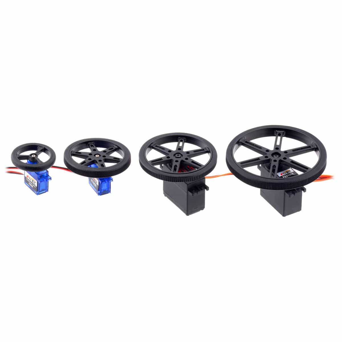 Pololu Wheel for Micro Servo Splines (21T, 4.8mm) - 40×7mm, Red, 2-Pack - Image 7