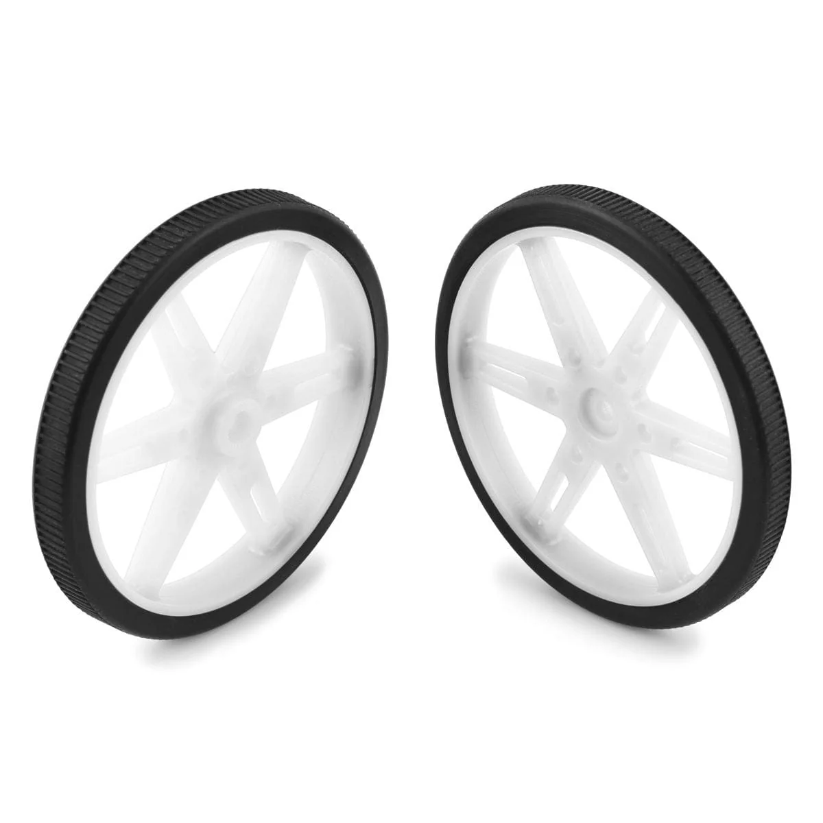 Pololu Wheel Pair for Standard Servo Splines (25T, 5.8mm) - 70×8mm, White