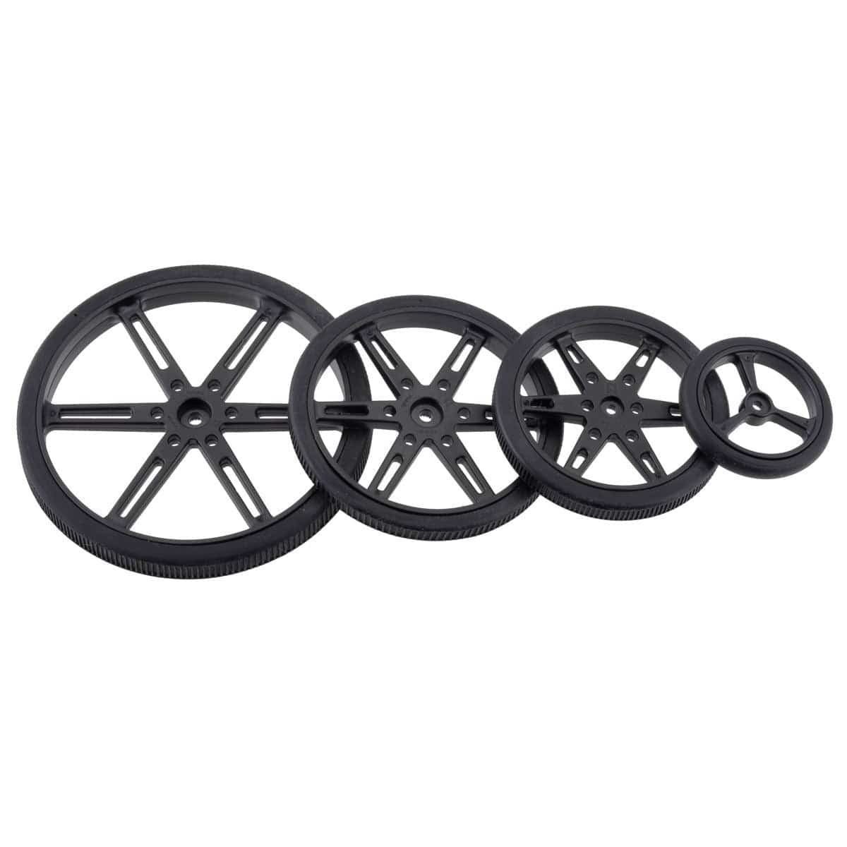 Pololu Wheel Pair for Standard Servo Splines (25T, 5.8mm) - 90×10mm, Red - Image 7