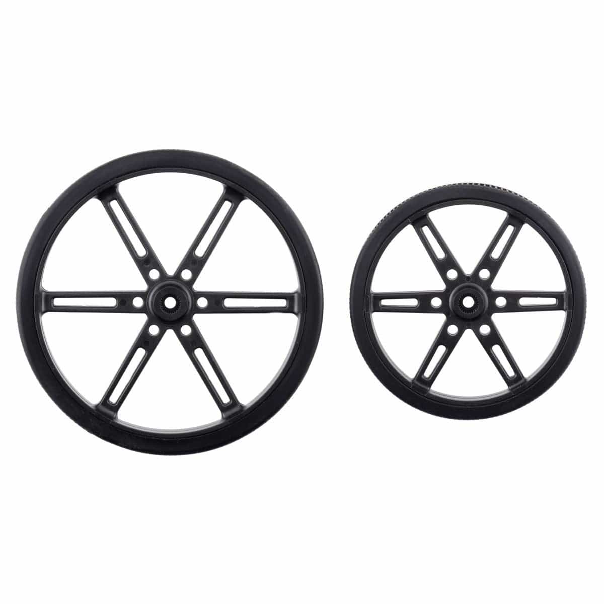 Pololu Wheel Pair for Standard Servo Splines (25T, 5.8mm) - 90×10mm, White - Image 4