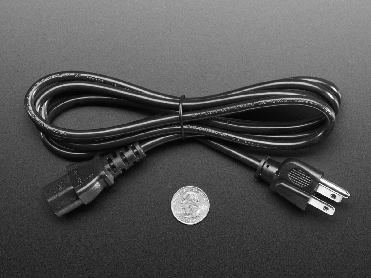 Power Cord Cable w/ 3 Conductor PC Power Connector Socket [US STYLE] [Discontinued] - Image 2