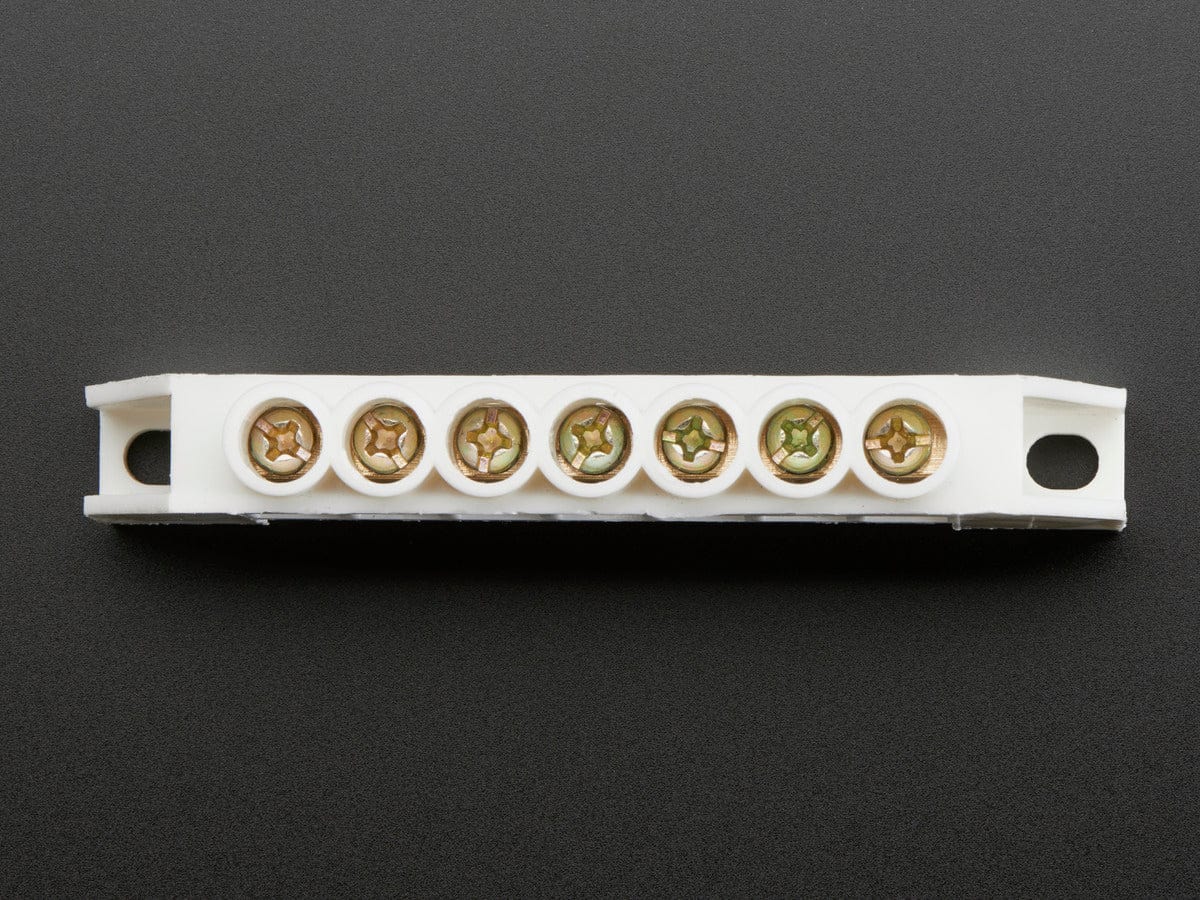 Power Distribution Bus - 7 x 6mm diameter solid brass - Image 4