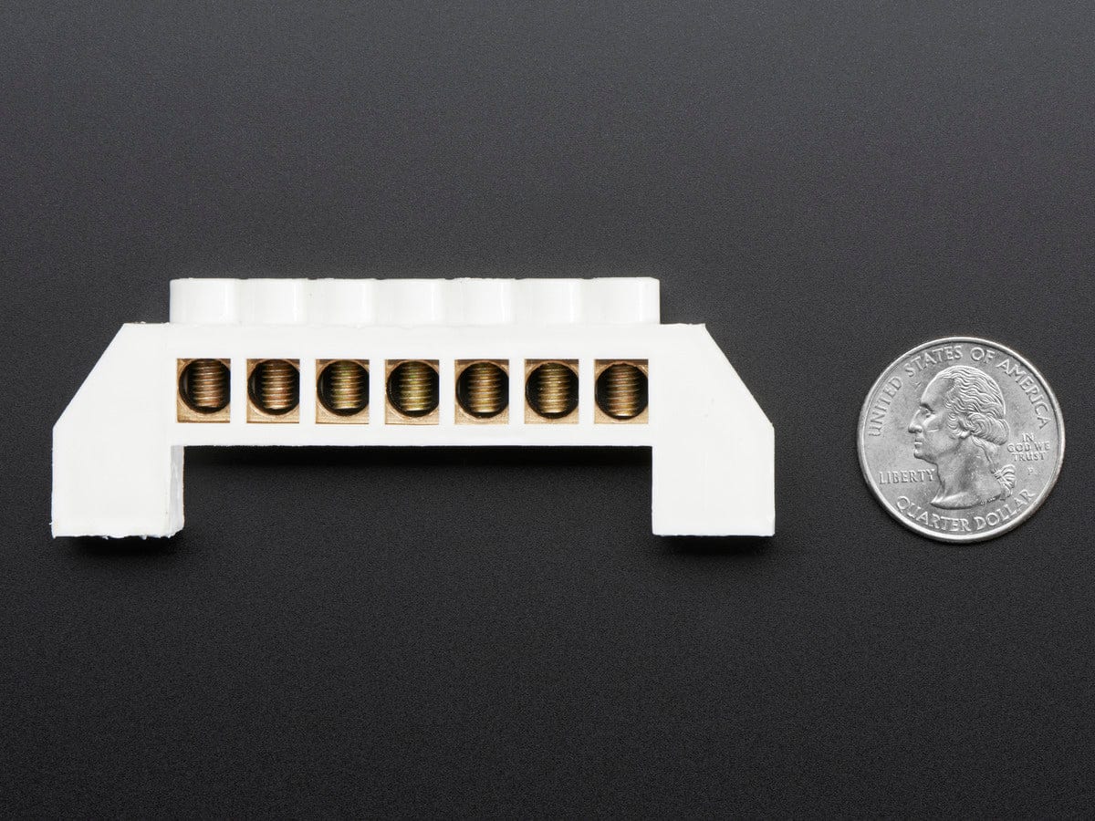 Power Distribution Bus - 7 x 6mm diameter solid brass - Image 8