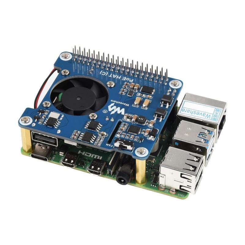 Power over Ethernet HAT for Raspberry Pi 4/3B+ (12V & 5V outputs) - Image 5