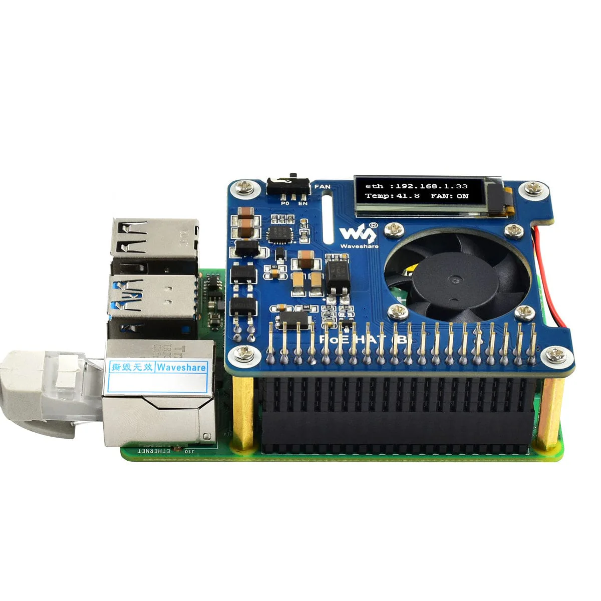 Power over Ethernet HAT for Raspberry Pi 4/3B+ - Image 5