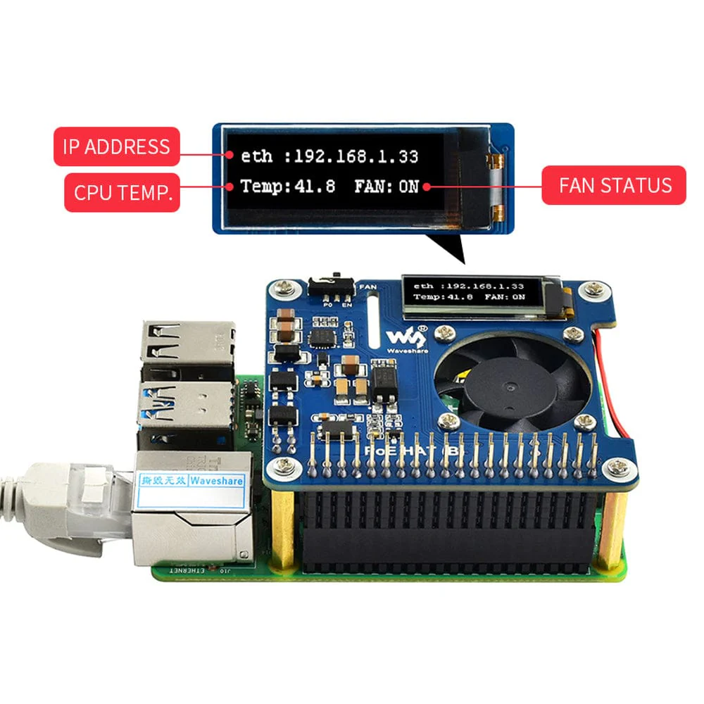 Power over Ethernet HAT for Raspberry Pi 4/3B+ - Image 6