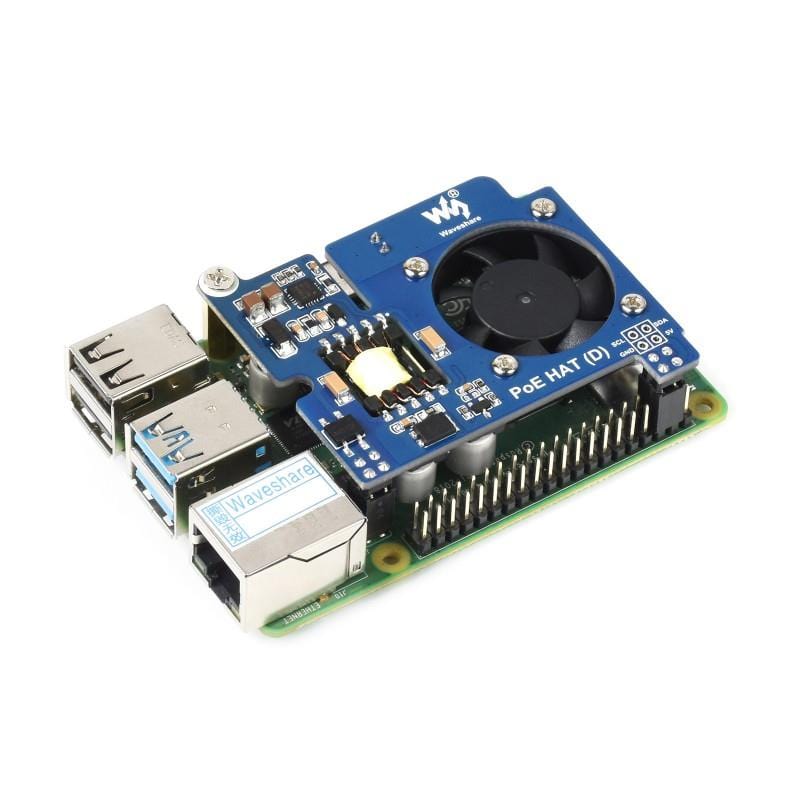 Power over Ethernet (PoE) HAT (D) for Raspberry Pi - Image 2