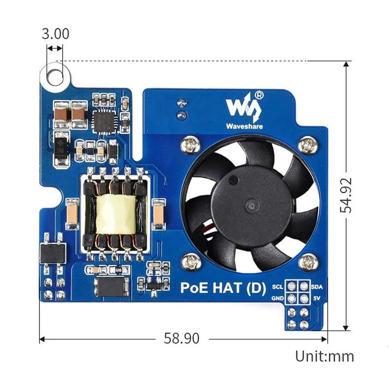 Power over Ethernet (PoE) HAT (D) for Raspberry Pi - Image 7