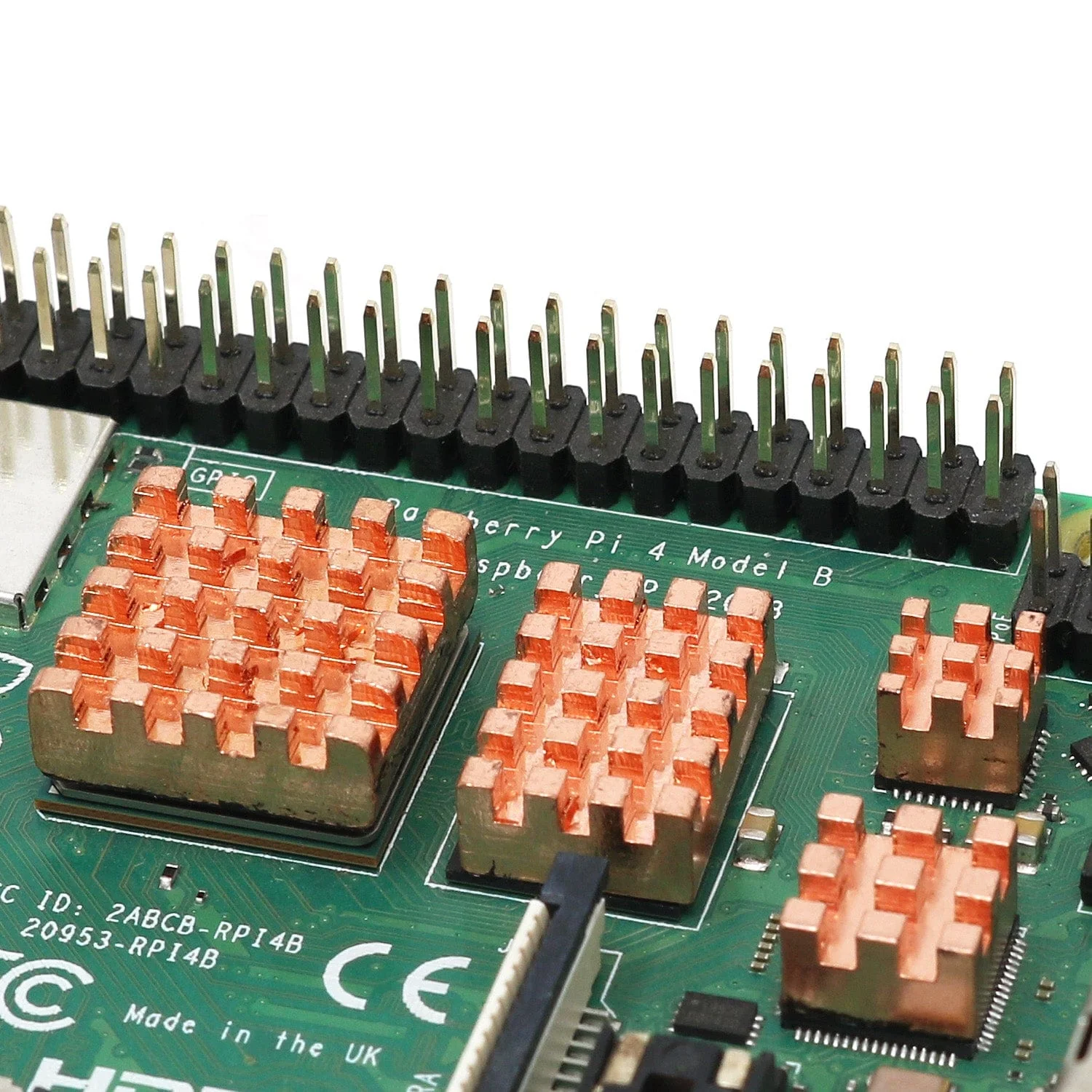 Pure Copper 4-Piece Heatsink Set for Raspberry Pi 4 - Image 2
