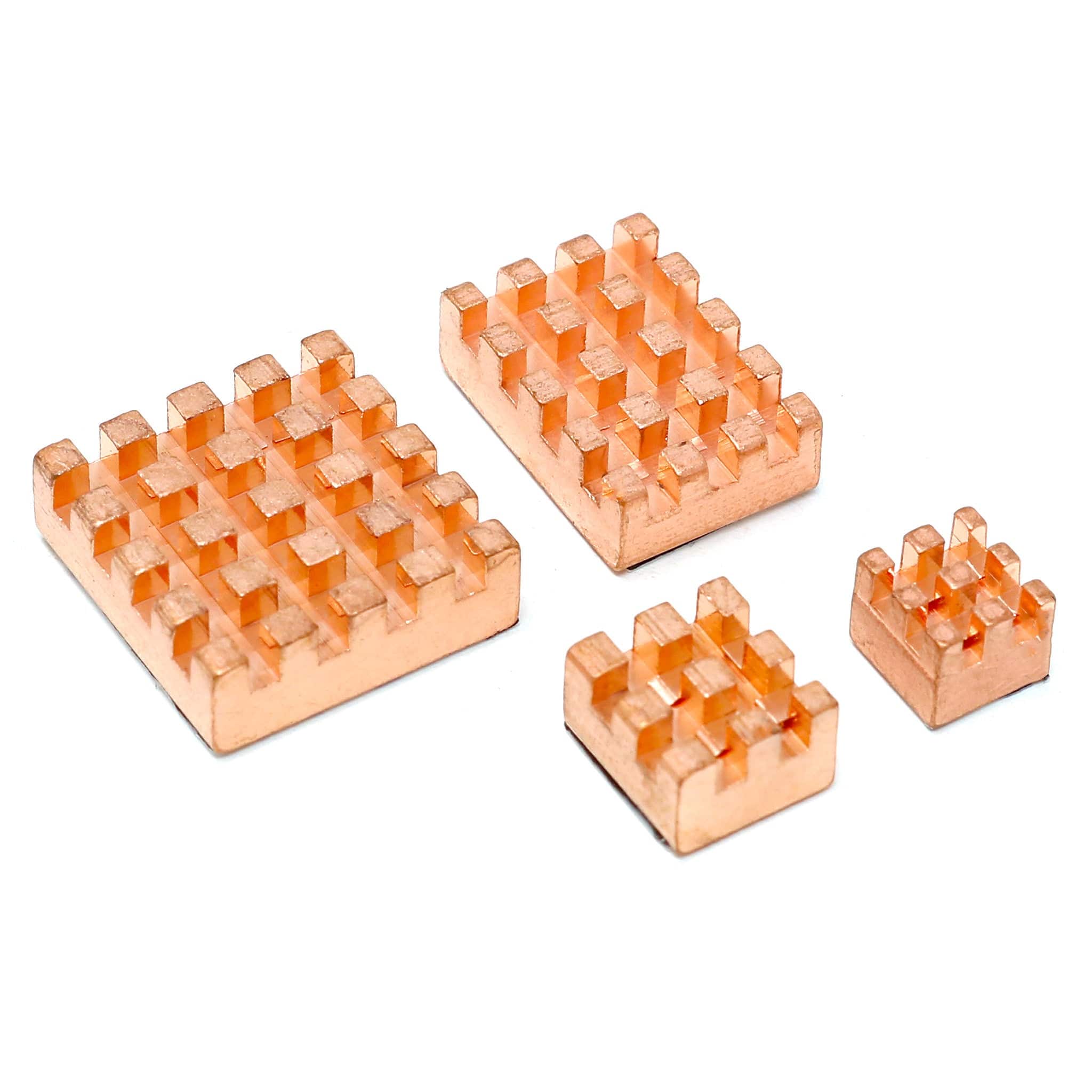 Pure Copper 4-Piece Heatsink Set for Raspberry Pi 4 - Image 6