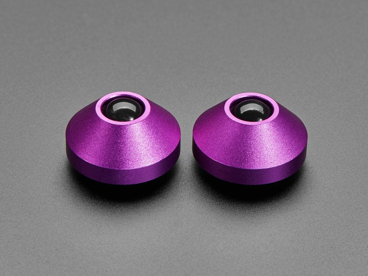 Purple Anodized Aluminum Bumper Feet - Pack of 2