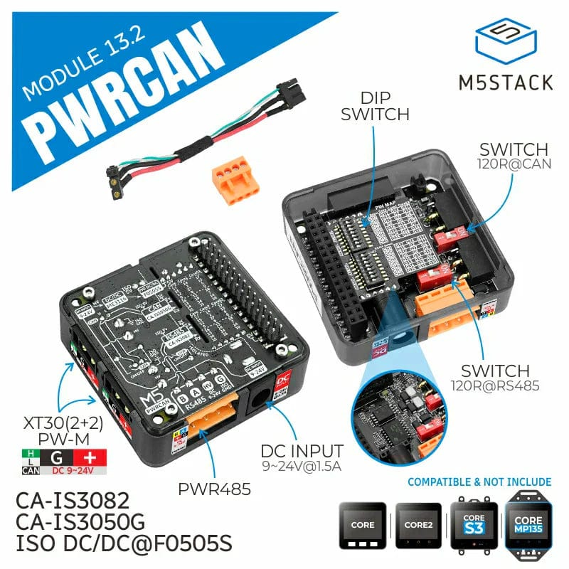 PWRCAN 13.2 Module with Isolated 2-Ch CAN & 1-Ch RS485 - Image 2
