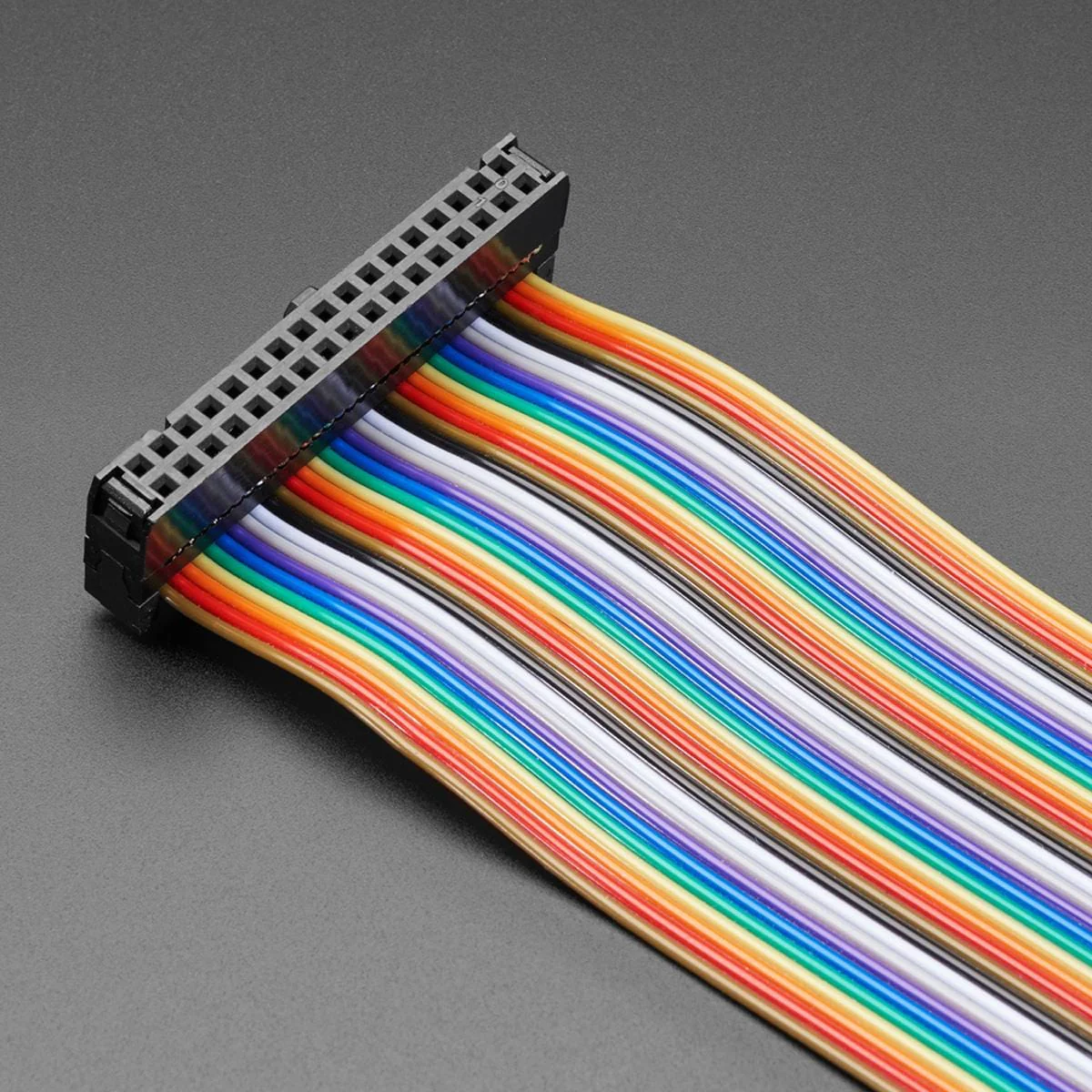 Rainbow 34-pin Dual Row IDC Floppy Ribbon Cable - 30cm long - Image 2