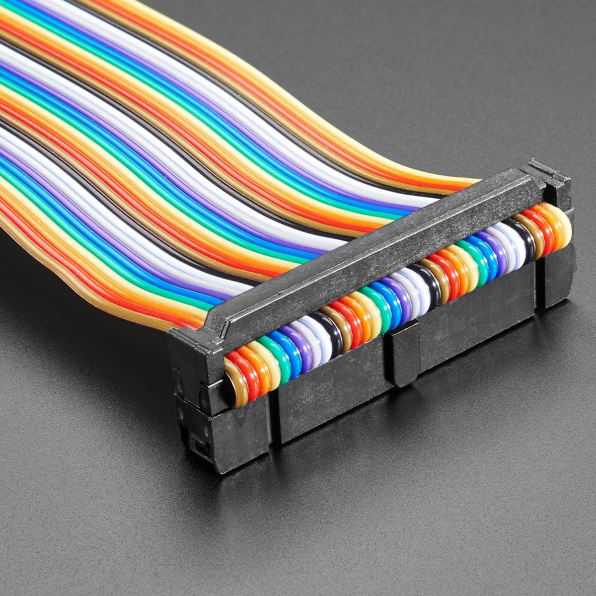 Rainbow 34-pin Dual Row IDC Floppy Ribbon Cable - 30cm long - Image 3