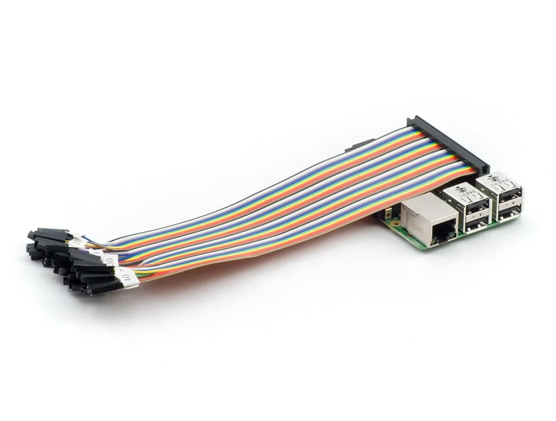 Raspberry Pi 40 Pin GPIO Socket Connector to Labelled Pins - Female - 200mm - Image 2