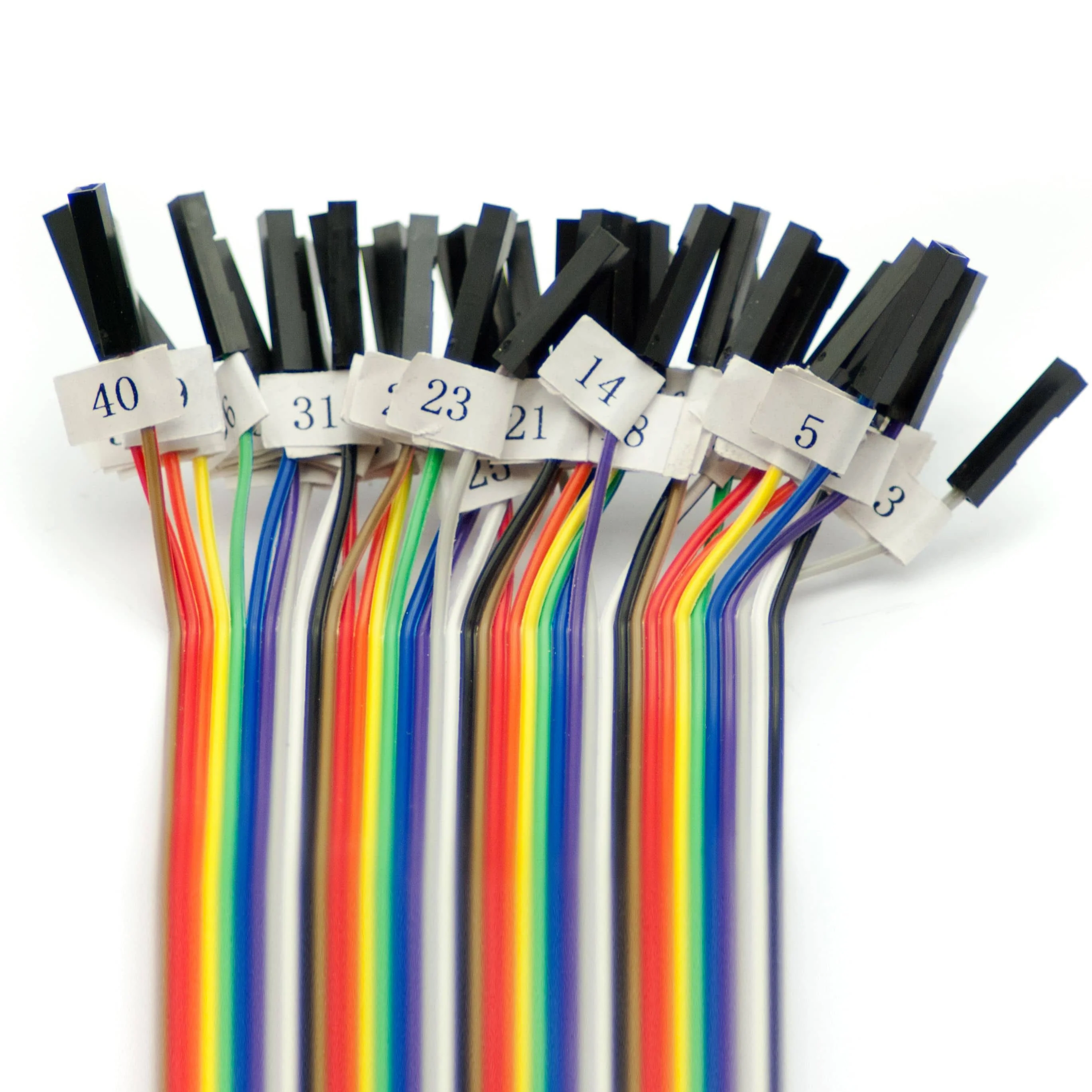 Raspberry Pi 40 Pin GPIO Socket Connector to Labelled Pins - Female - 200mm - Image 3