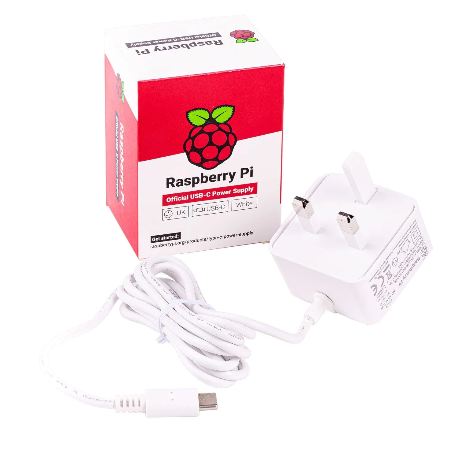 Raspberry Pi 15W USB-C Power Supply - UK Plug