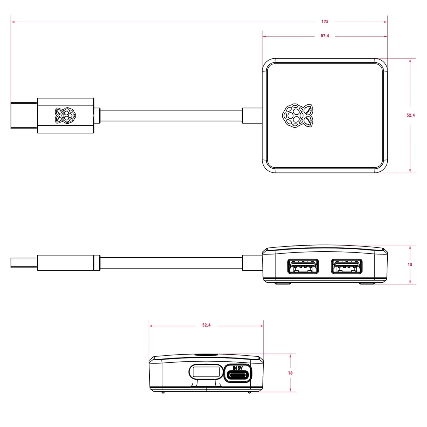 Raspberry Pi USB 3 Hub - Image 4