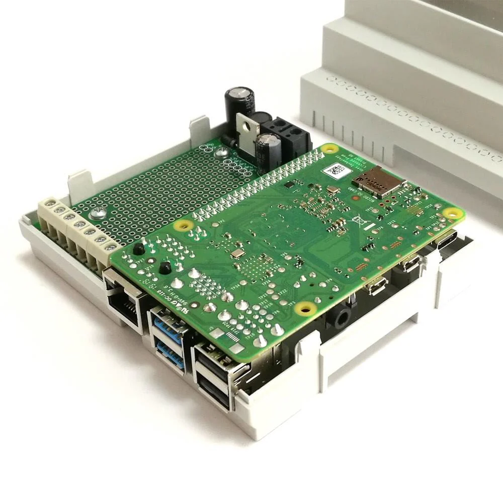 RasPiBox - Raspberry Pi 4 Prototyping DIN Rail Case (inc. 5V regulator) [discontinued] - Image 2