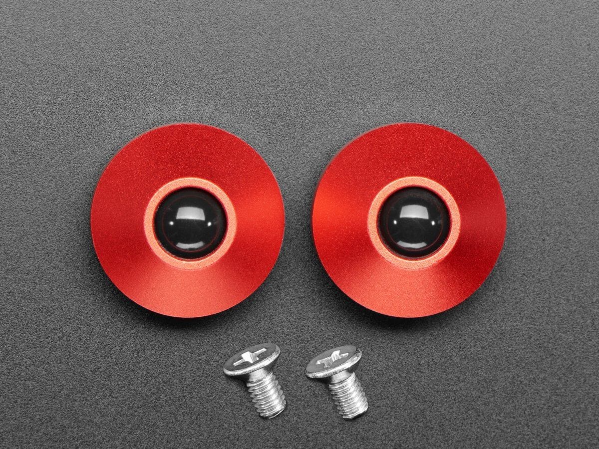 Red Anodized Aluminum Bumper Feet - Pack of 2 [Discontinued] - Image 2