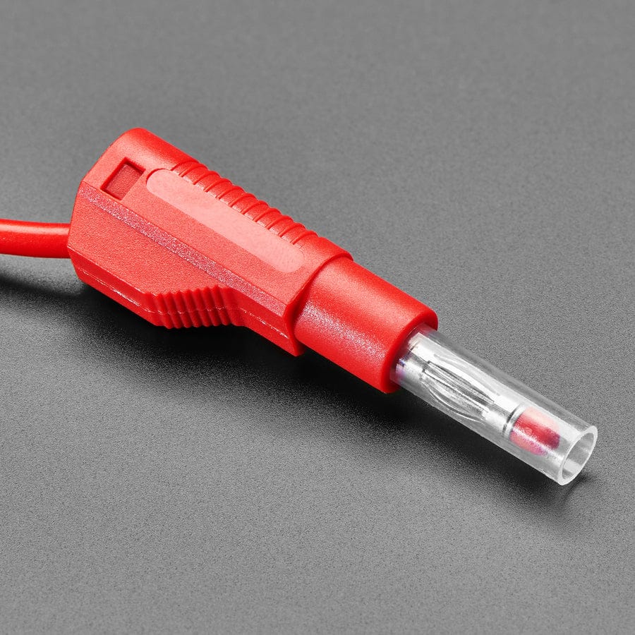 Retractable Stacking Banana Plug Cable - Red 0.5m - Image 2