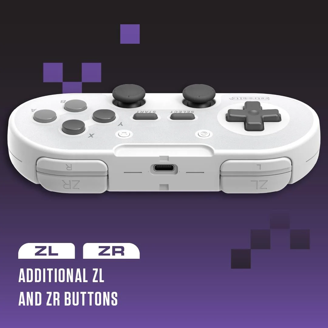Retro-Bit Legacy16 2.4GHz Wireless Controller - Classic Grey [Discontinued] - Image 6
