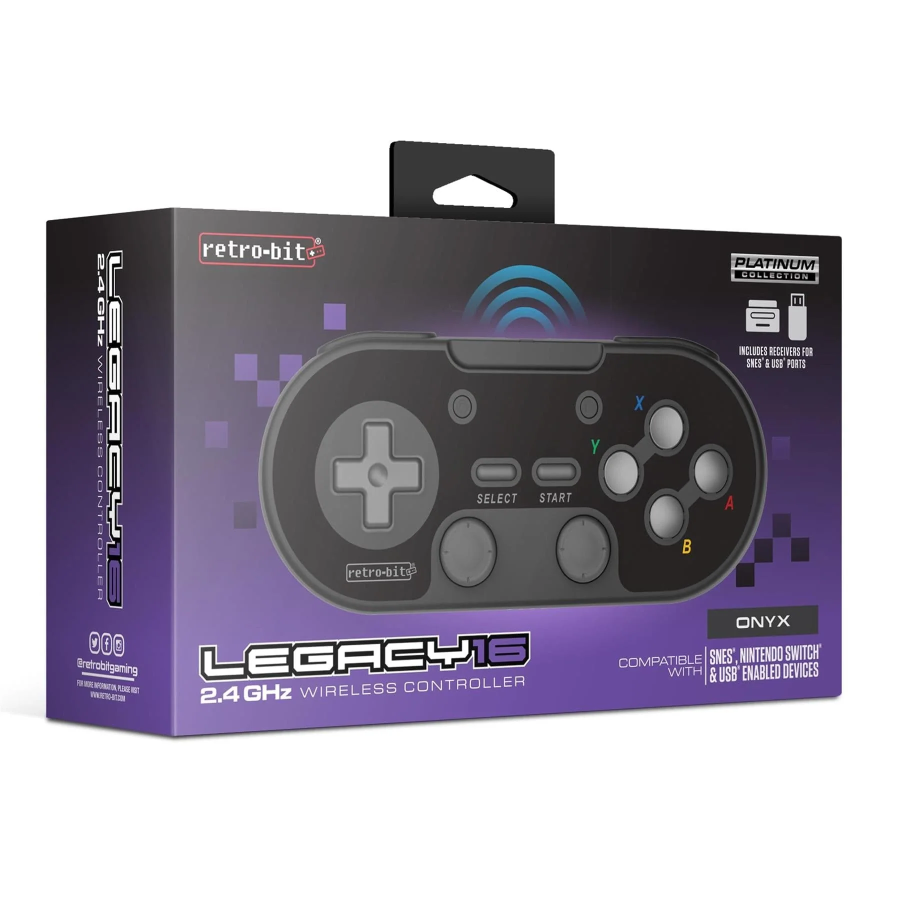 Retro-Bit Legacy16 2.4GHz Wireless Controller - Onyx [Discontinued] - Image 10