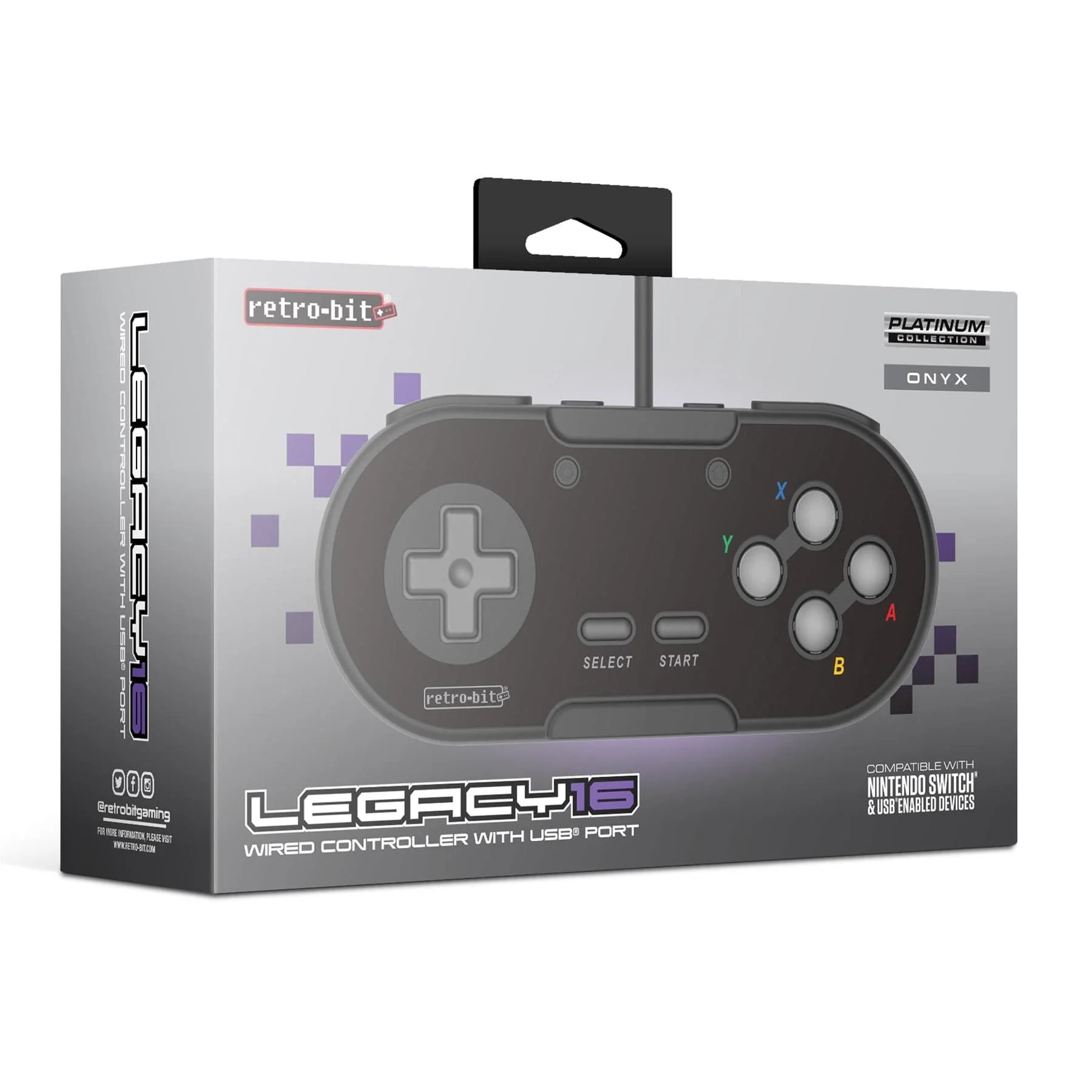 Retro-Bit Legacy16 Wired USB Controller - Onyx [Discontinued] - Image 9