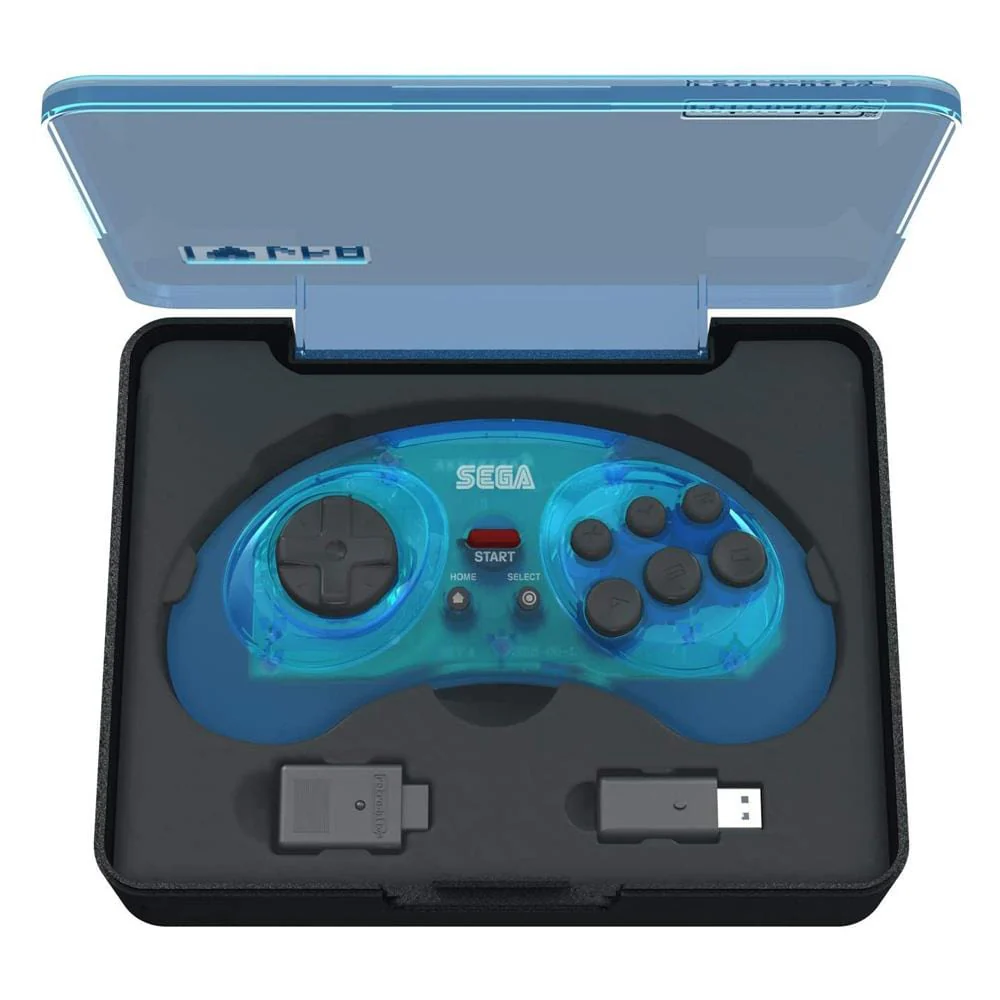Retro-Bit Official SEGA Mega Drive 8-Button 2.4Ghz Wireless Arcade Pad - Blue [Discontinued] - Image 2