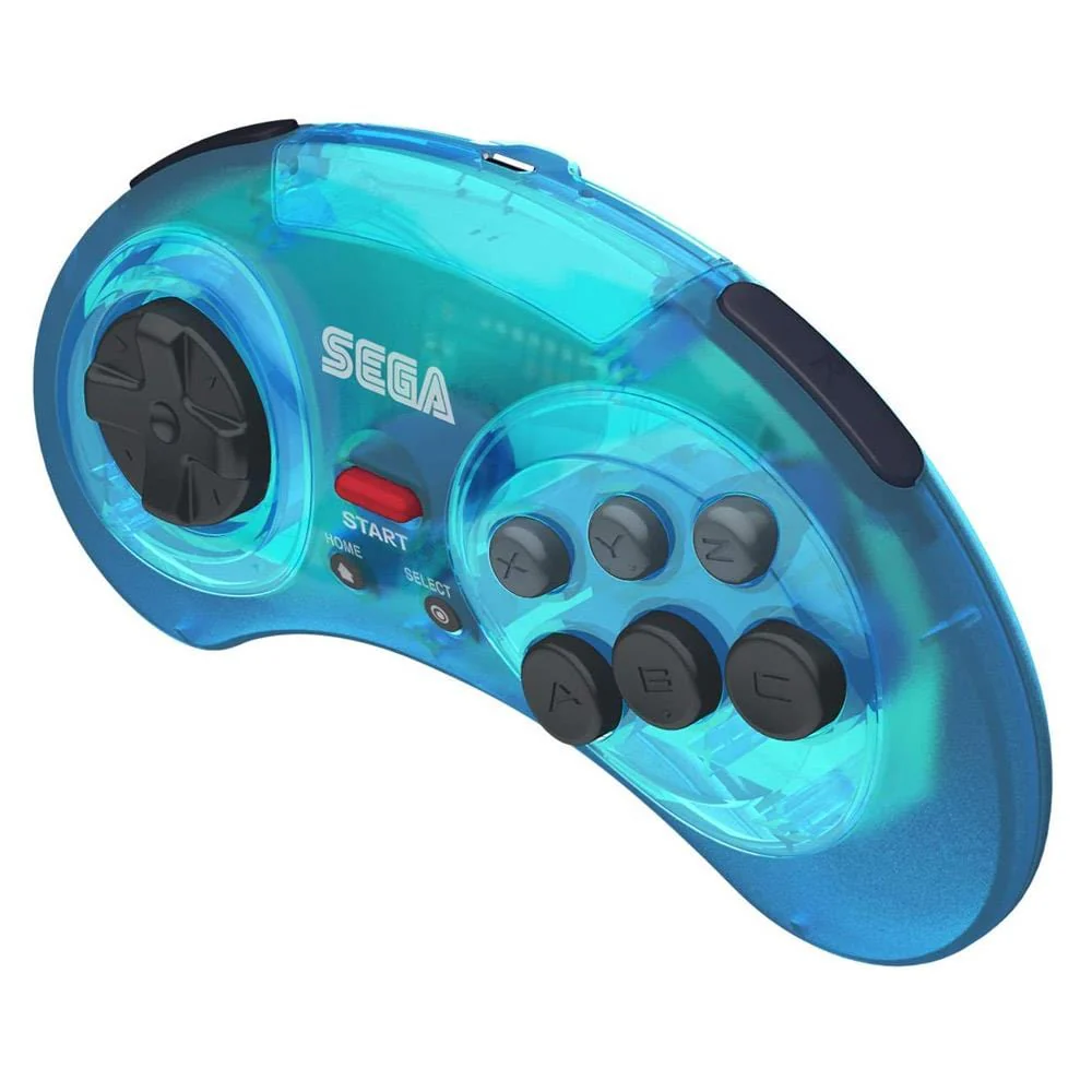 Retro-Bit Official SEGA Mega Drive 8-Button 2.4Ghz Wireless Arcade Pad - Blue [Discontinued] - Image 4