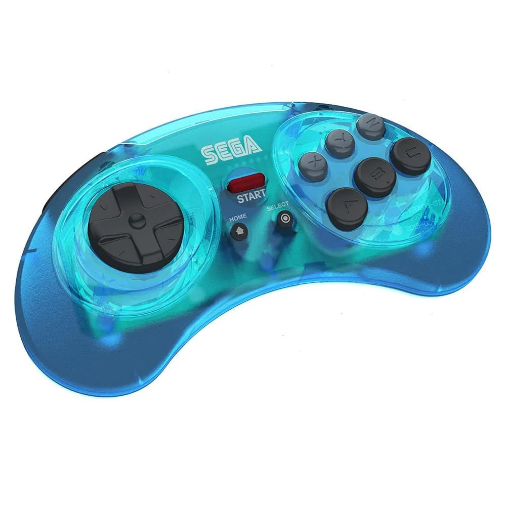 Retro-Bit Official SEGA Mega Drive 8-Button 2.4Ghz Wireless Arcade Pad - Blue [Discontinued] - Image 5