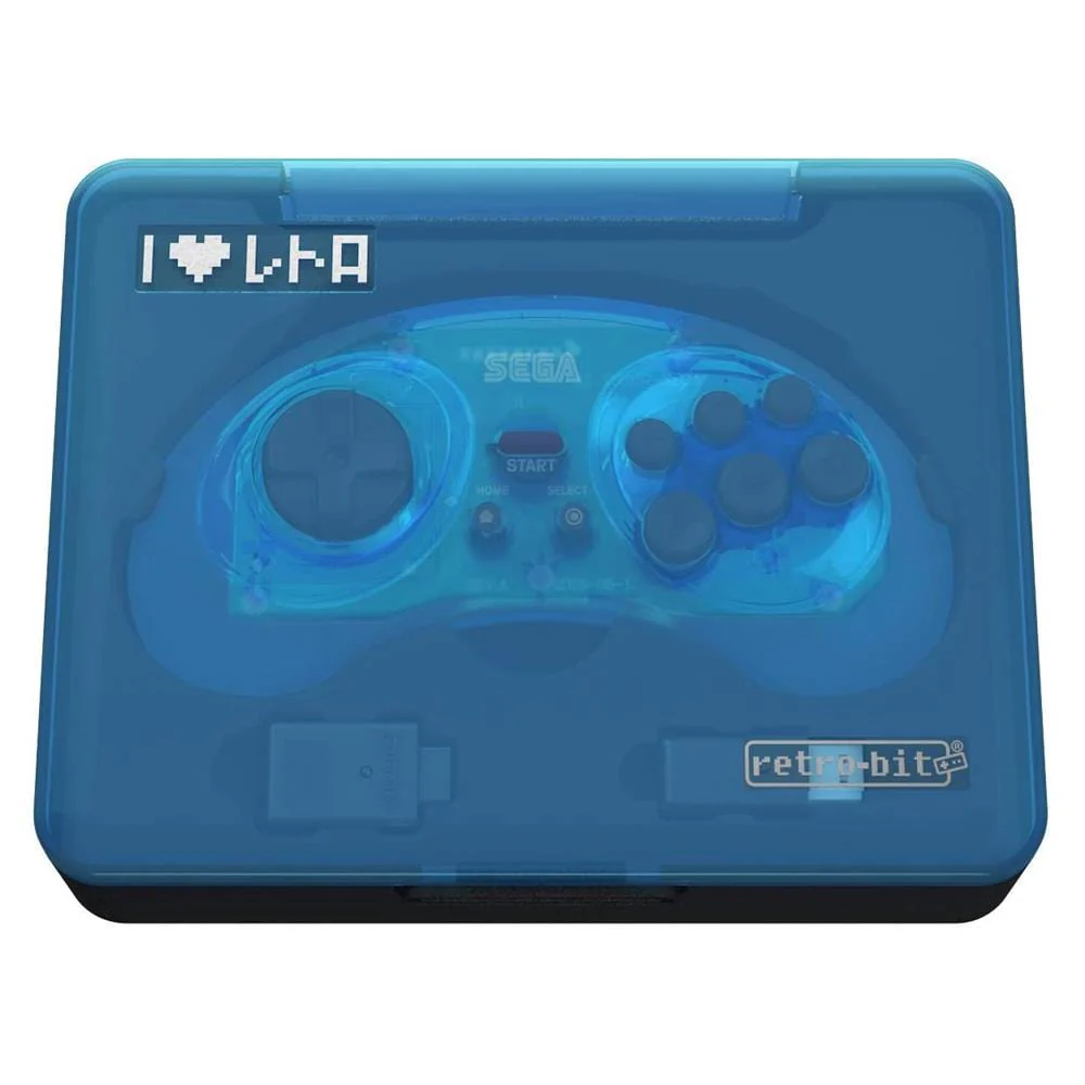 Retro-Bit Official SEGA Mega Drive 8-Button 2.4Ghz Wireless Arcade Pad - Blue [Discontinued] - Image 8