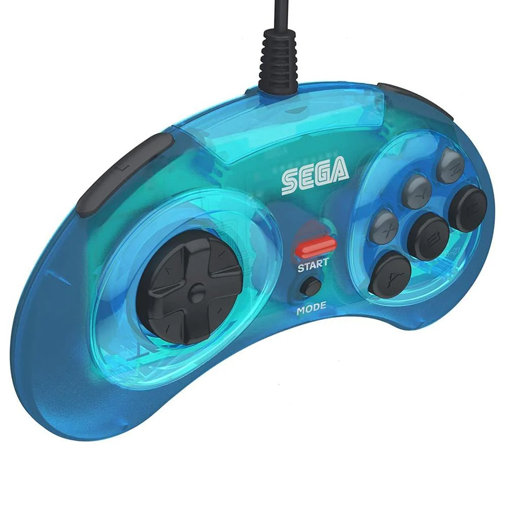 Retro-Bit Official SEGA Mega Drive 8-Button USB Arcade Pad - Blue [discontinued] - Image 4