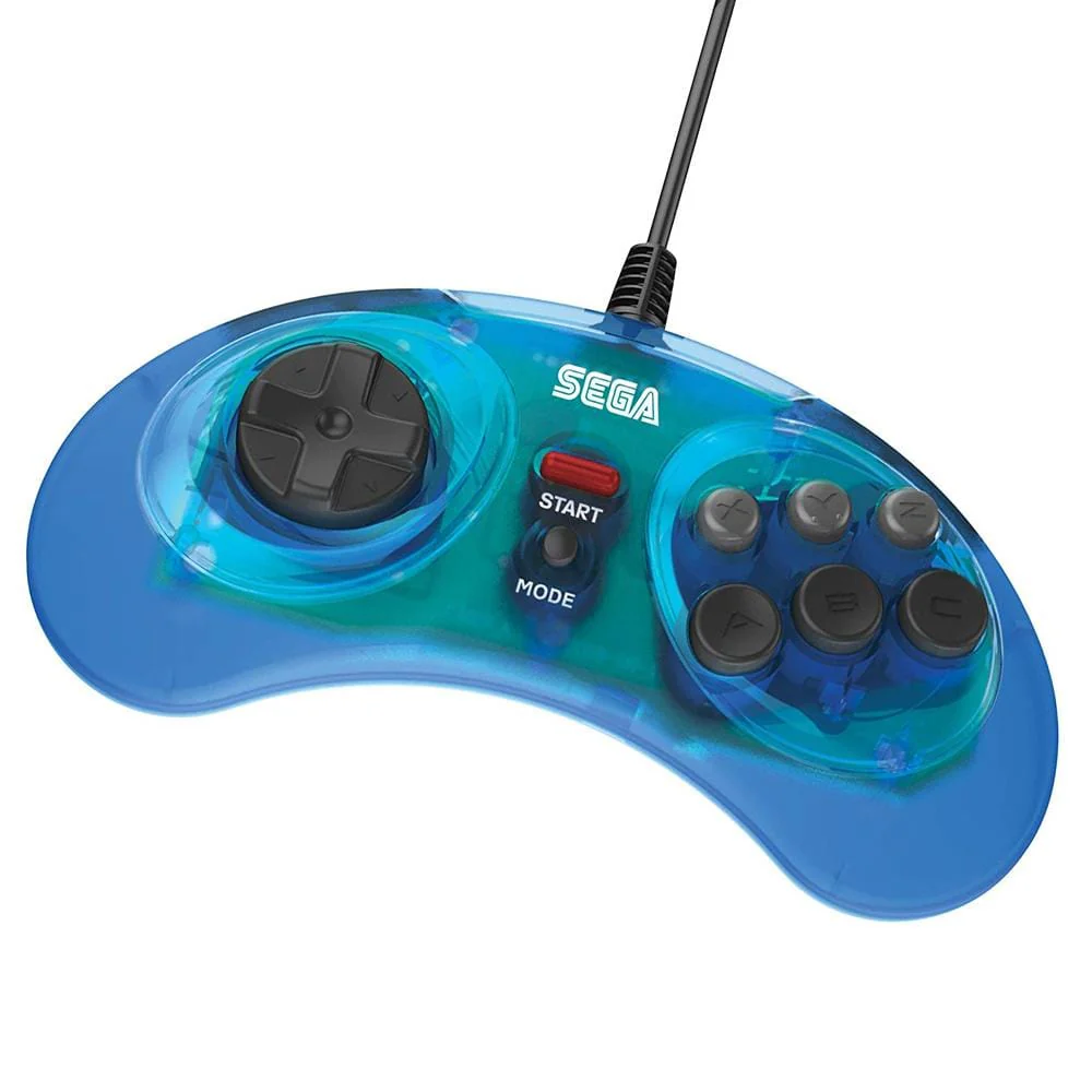 Retro-Bit Official SEGA Mega Drive 8-Button USB Arcade Pad - Blue [discontinued] - Image 5
