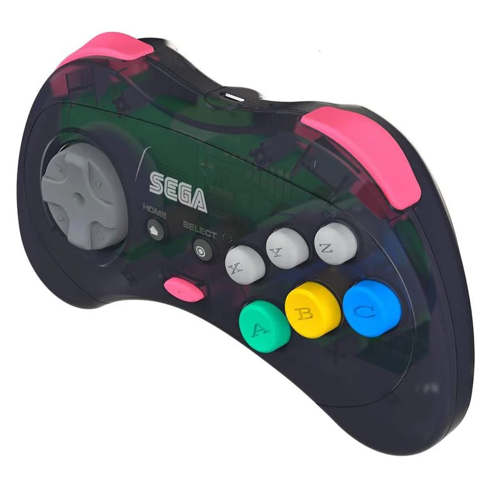 Retro-Bit Official SEGA Saturn 8-Button 2.4Ghz Wireless Arcade Pad - Grey [Discontinued] - Image 4