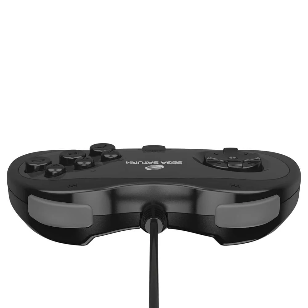 Retro-Bit Official SEGA Saturn 8-Button USB Arcade Pad - Black [discontinued] - Image 3