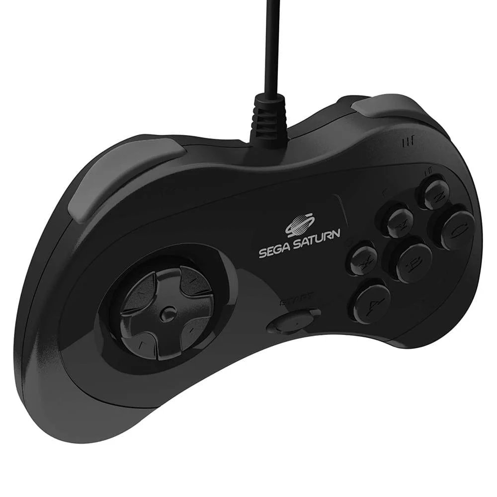 Retro-Bit Official SEGA Saturn 8-Button USB Arcade Pad - Black [discontinued] - Image 4