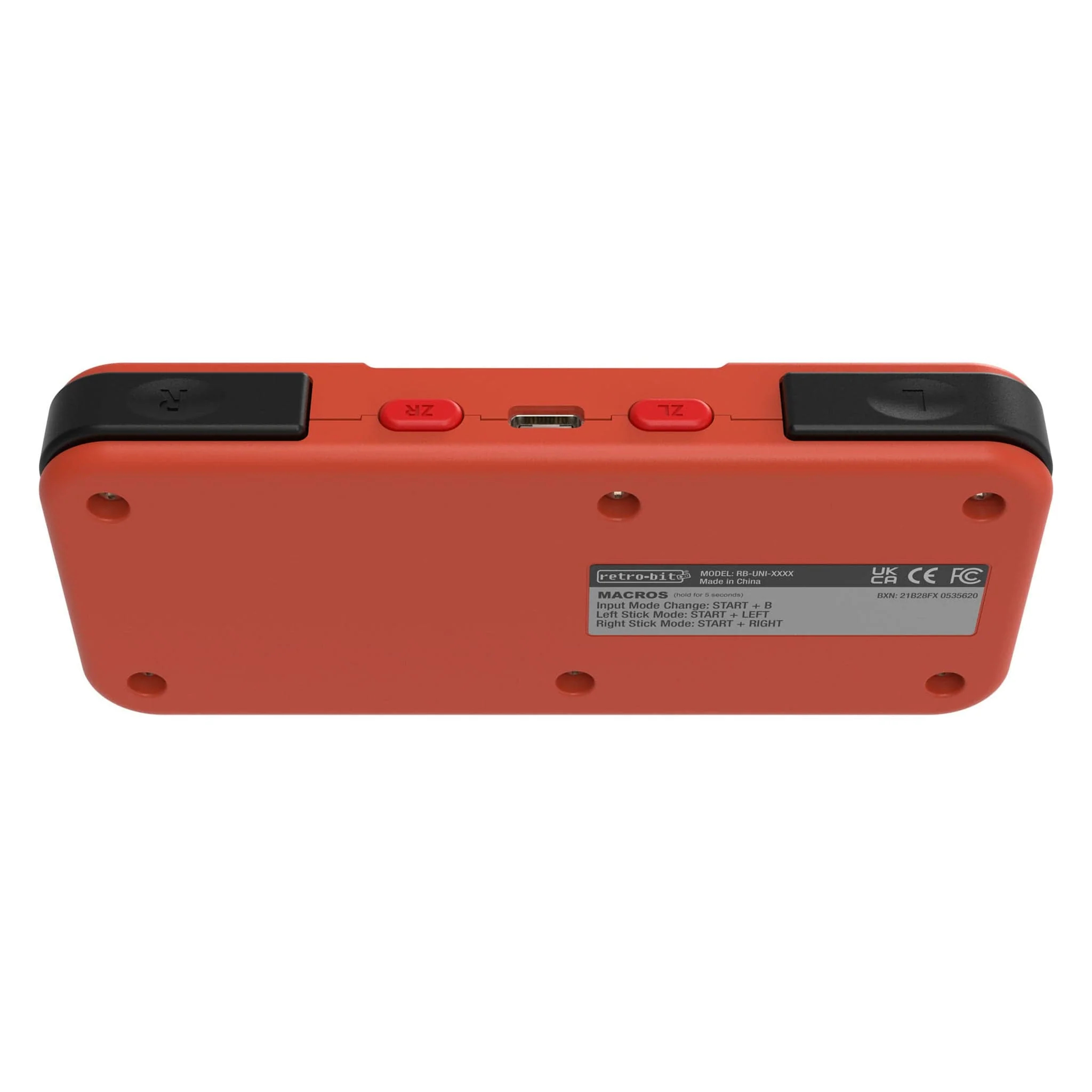 Retro-Bit Origin8 2.4Ghz Wireless Controller - Red & Black - Image 5