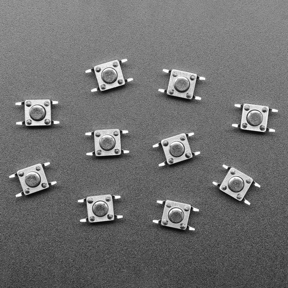 Reverse Mount Tactile Switch Buttons - 6mm Square - 10 Pack - Image 3